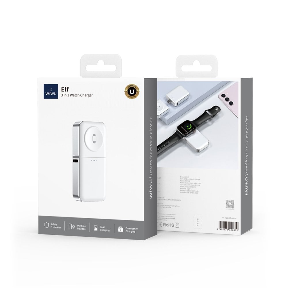 Wiwu M21 Elf Serisi 3in1 Mini Wireless Powerbank 1100mAh 3W