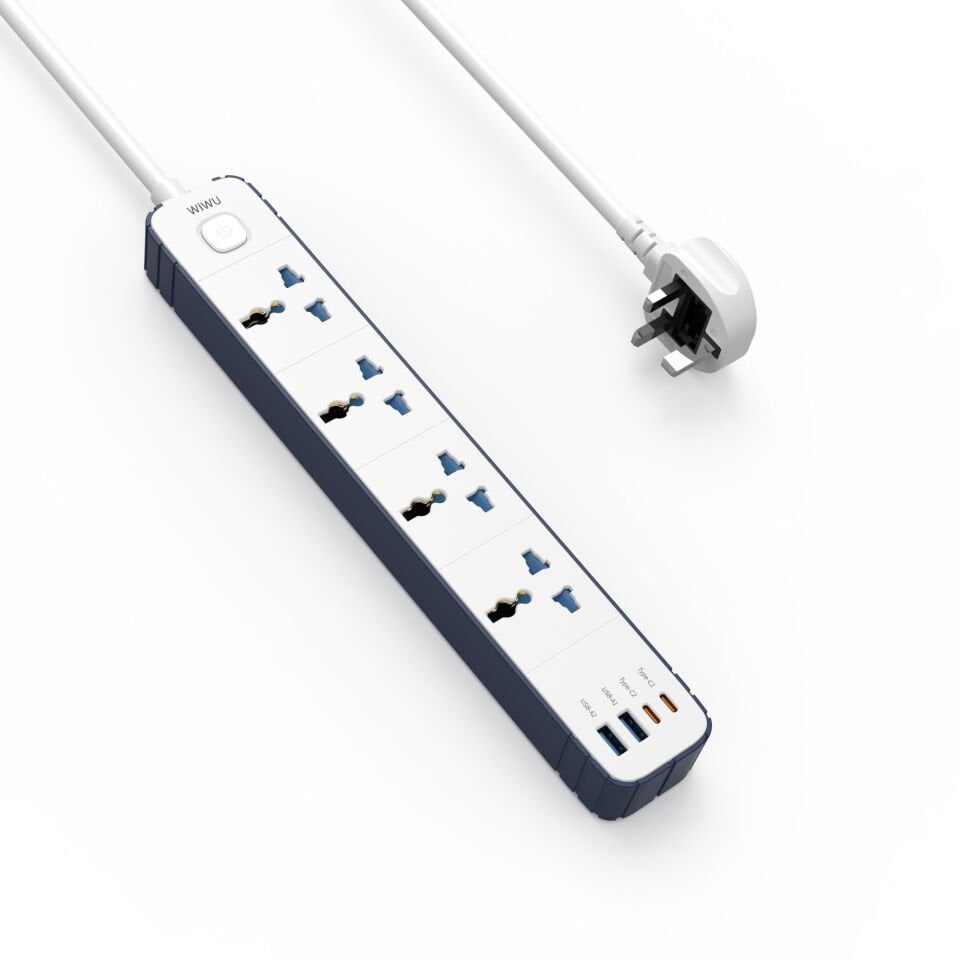 Wiwu S007 Çok Fonksiyonlu 20W Çoklu Priz 2xType c - 2xUSB - 4x SC
