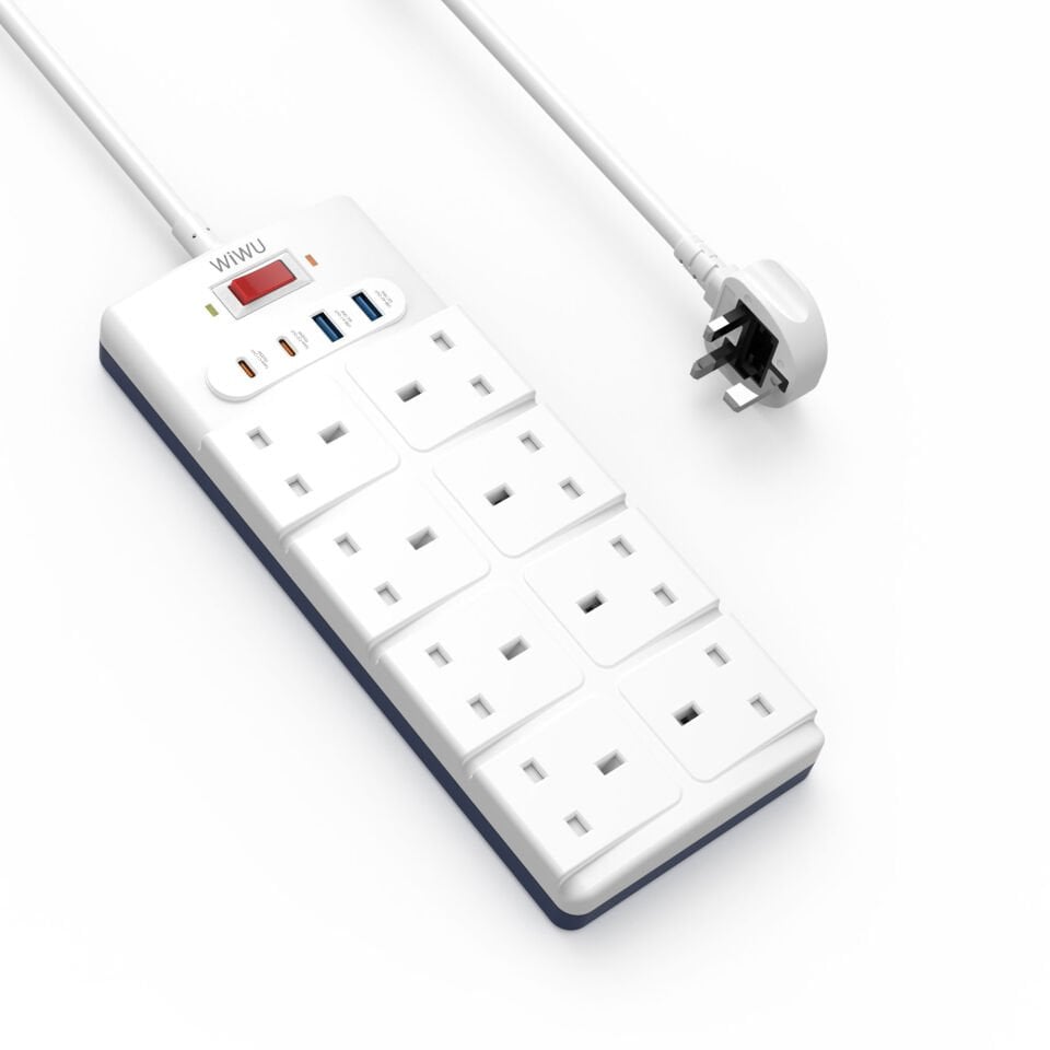 Wiwu S009 Çok Fonksiyonlu 20W Çoklu Priz 2xType c - 2xUSB - 8x SC