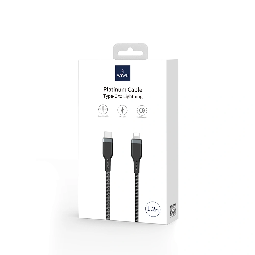 Wiwu PT01 Platinium USB to Lightning Kablo 1.2mt