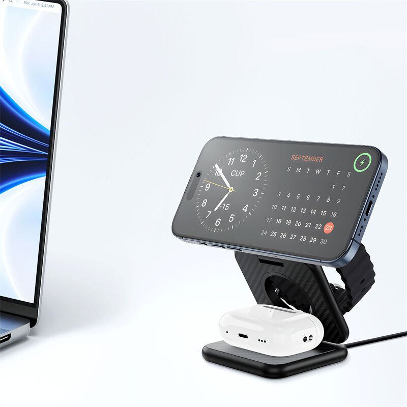 Wiwu W035 Kevlar 3 in 1 Wireless Şarj Standı
