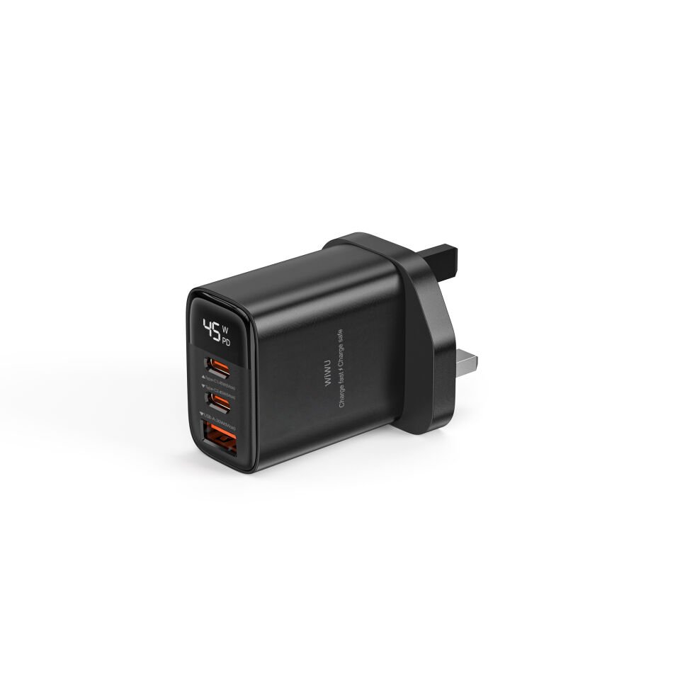 Wiwu G011 45W PD Gan Hızlı Şarj 2xType-c 1xUSB