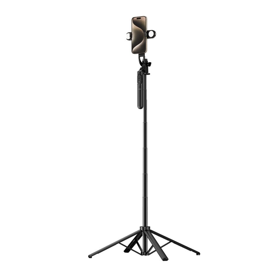 Wiwu SE015 Dolgu Işıklı Teleskopik Tripod ve Selfie Çubuğu