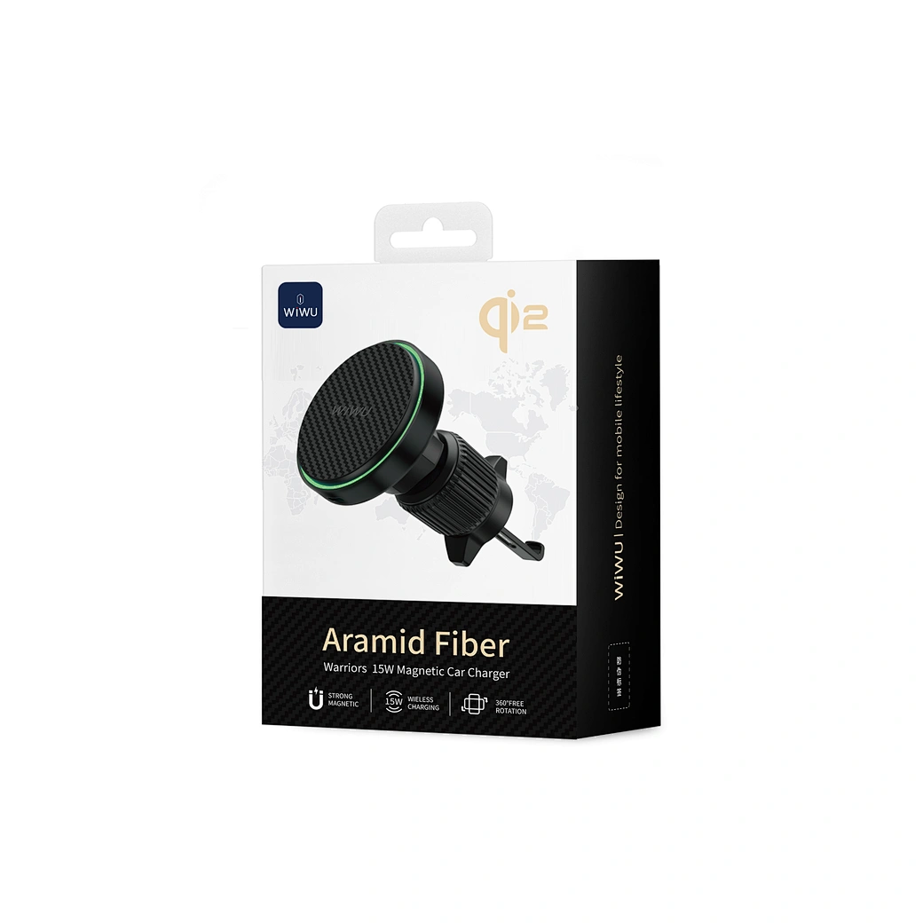 Wiwu CH-325 15W Aramid Fiber Qi2 Magsafe Araç Şarjı