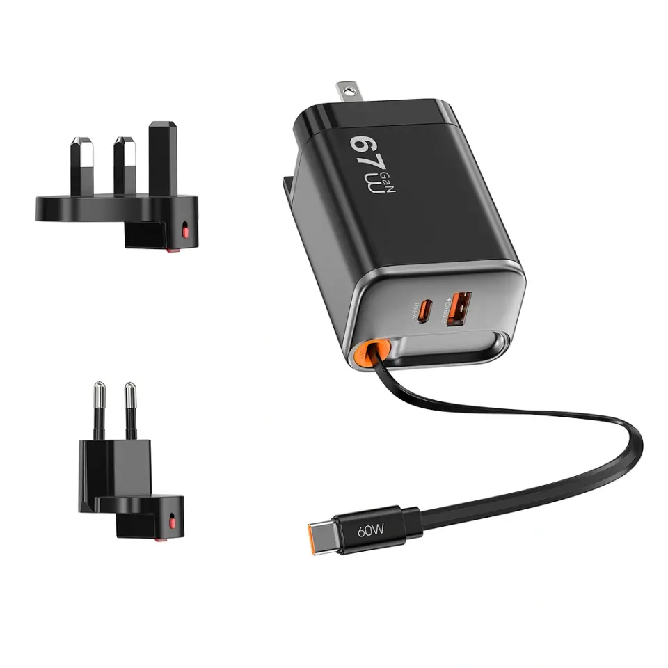 Wiwu G027 Helix Pro 67W Gan Hızlı Şarj PD/QC 2USB C+1 USB A