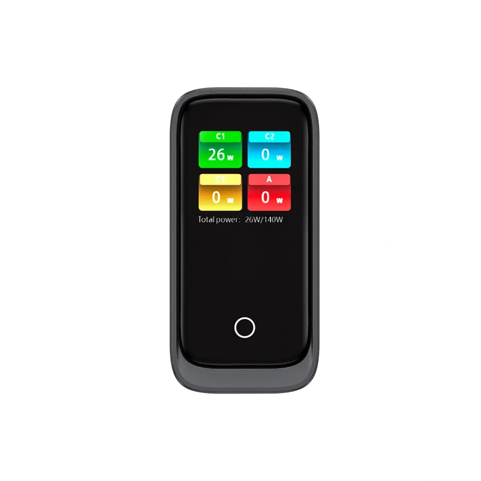 Wiwu G028 140W Akıllı Ekranlı GaN Şarj Cihazı 3C 1A