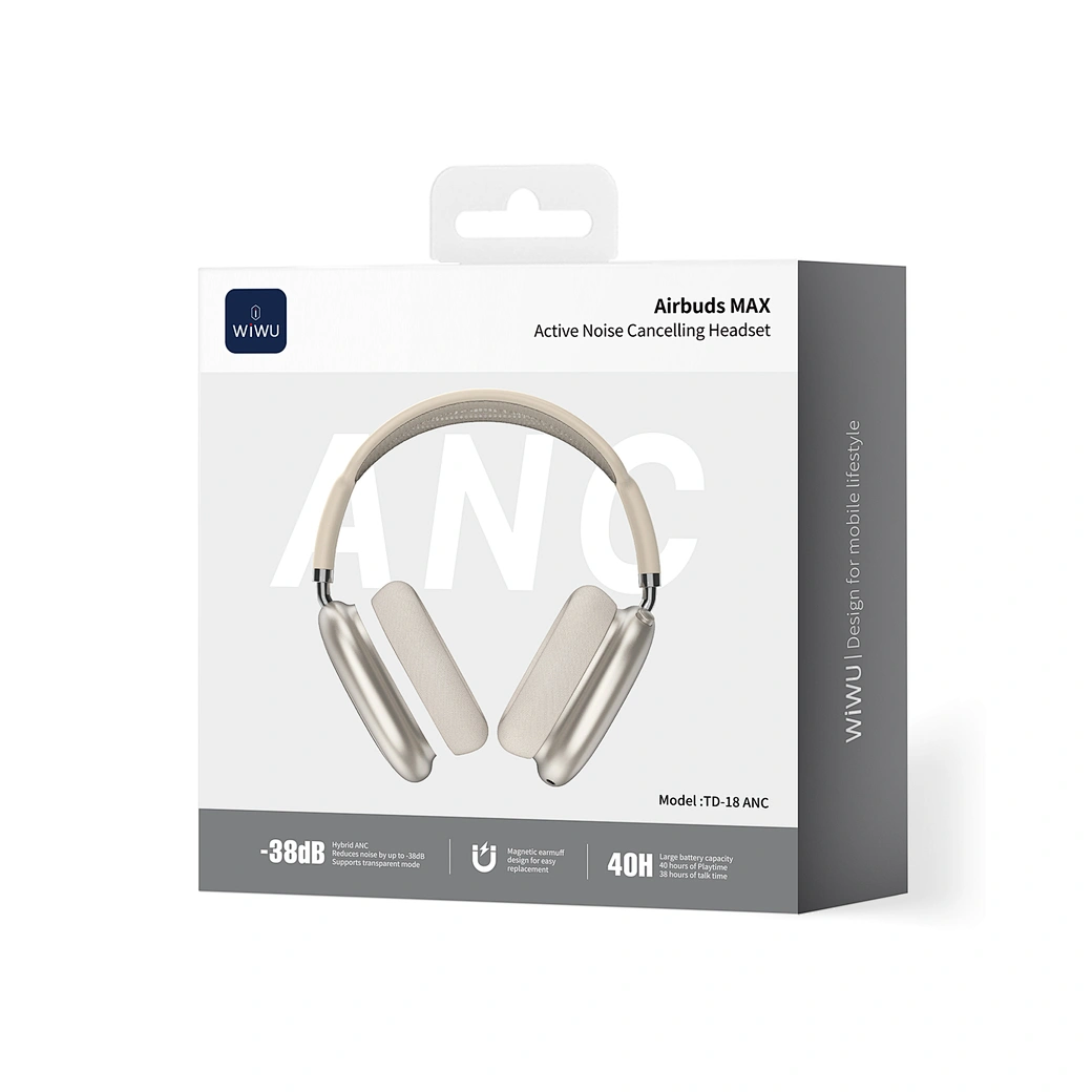 Wiwu TD-18 Airbuds Max Bluetooth Kulaklık - Gold
