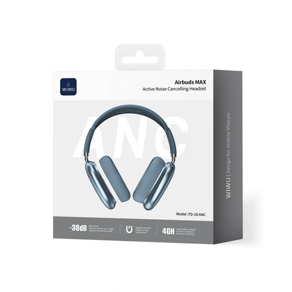 Wiwu TD-18 Airbuds Max Bluetooth Kulaklık - Mavi
