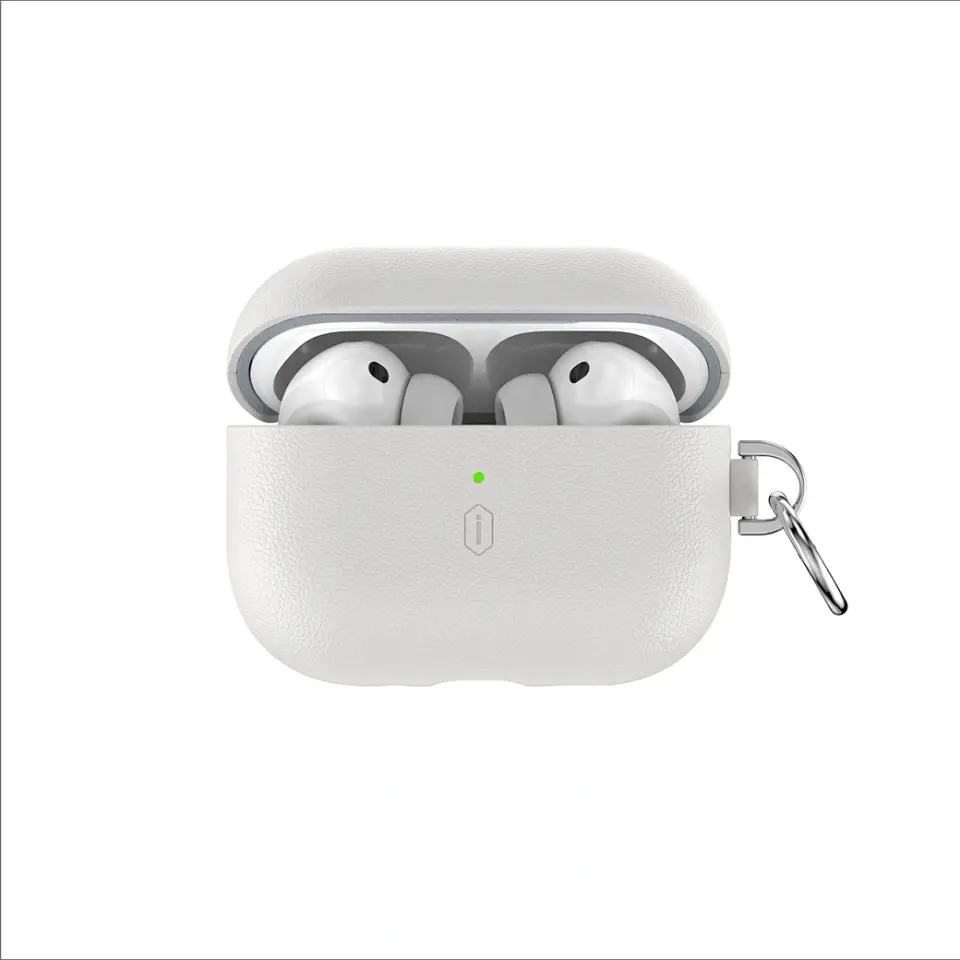 Wiwu HC-201 AirPods Pro3 Beyaz Deri Kılıf