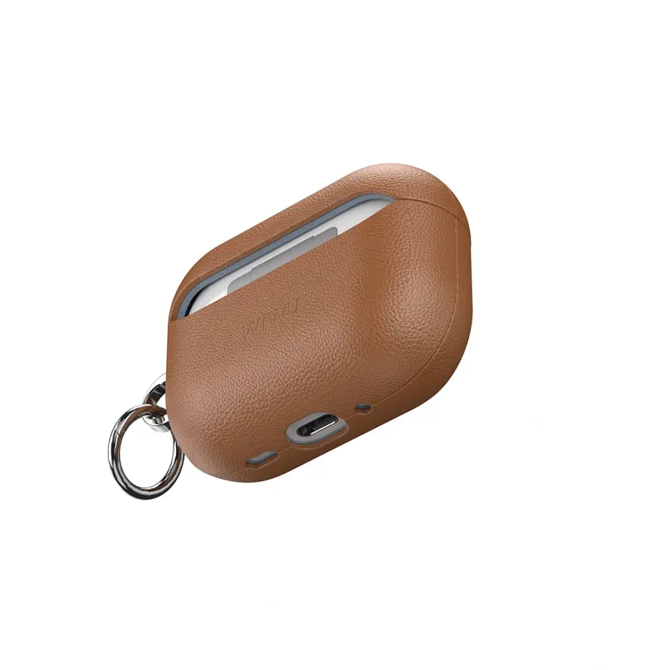 Wiwu HC-201 AirPods Pro3 Kahverengi Deri Kılıf
