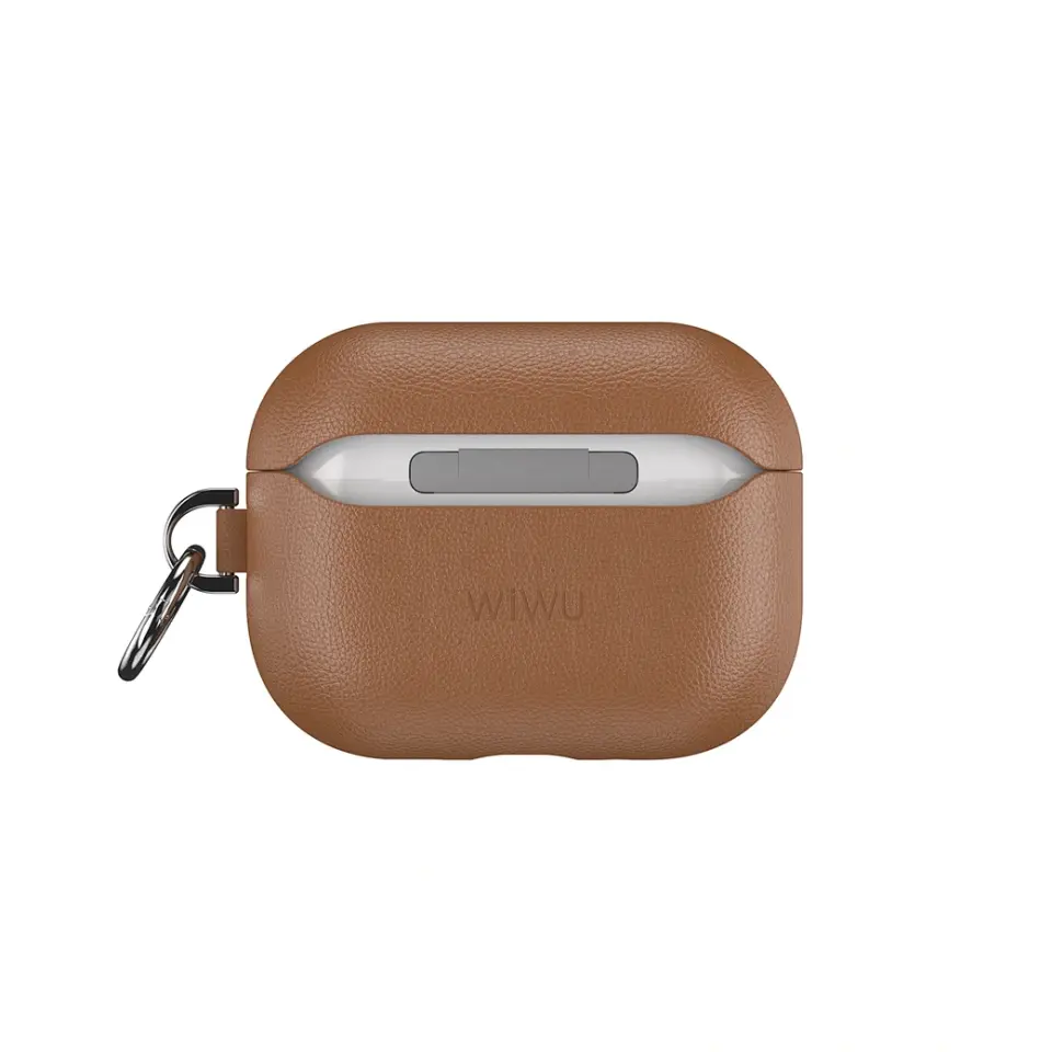 Wiwu HC-201 AirPods Pro3 Kahverengi Deri Kılıf
