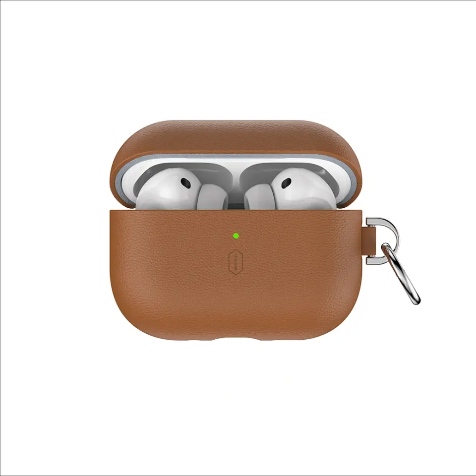 Wiwu HC-201 AirPods Pro3 Kahverengi Deri Kılıf