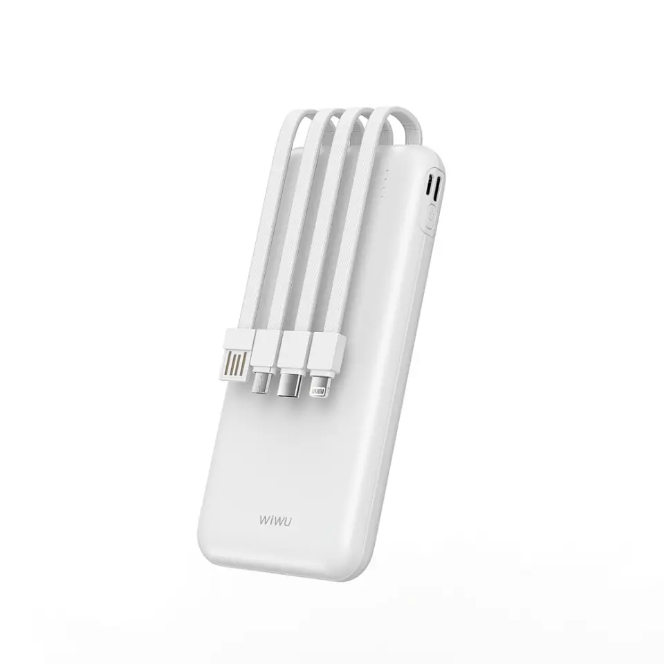 Wiwu P-08B Essen Serisi Kablolu 10000mAh Powerbank Beyaz