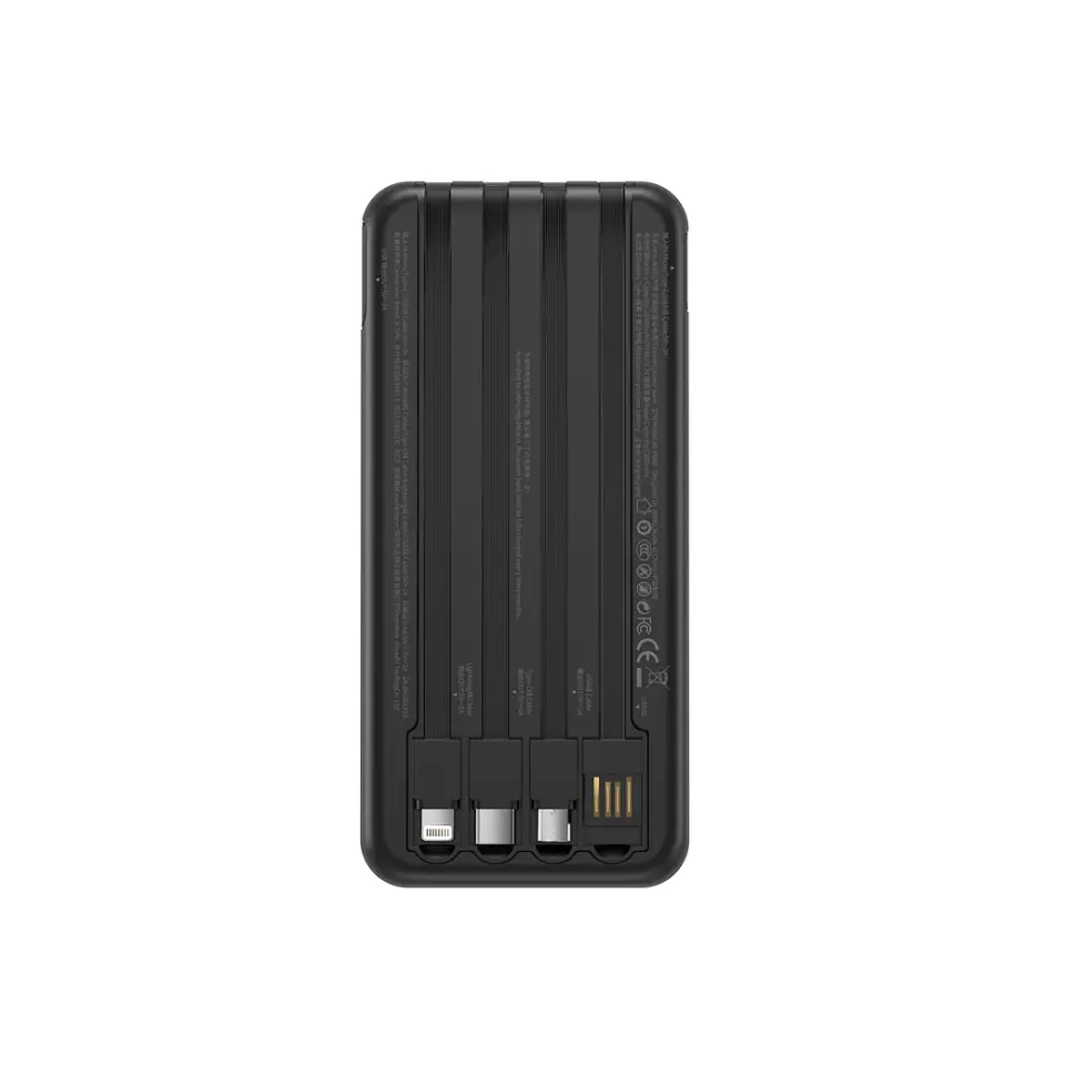 Wiwu P-08B Essen Serisi Kablolu 10000mAh Powerbank - Siyah